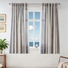 image:imageDriftAway Farmhouse Curtains for Living Room Vertical Striped Linen Curtains Semi Sheer Light Filtering Grommet Window Treatments 84 Inches Long 2 Panels Pinstripe Navy on BeigeB Dark Blue