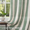 image:imageDriftAway Farmhouse Curtains for Living Room Vertical Striped Linen Curtains Semi Sheer Light Filtering Grommet Window Treatments 84 Inches Long 2 Panels Pinstripe Navy on BeigeB Loden Green