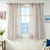 image:imageDriftAway Farmhouse Curtains for Living Room Vertical Striped Linen Curtains Semi Sheer Light Filtering Grommet Window Treatments 84 Inches Long 2 Panels Pinstripe Navy on BeigeB Navy on Beige