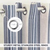 image:imageDriftAway Farmhouse Curtains for Living Room Vertical Striped Linen Curtains Semi Sheer Light Filtering Grommet Window Treatments 84 Inches Long 2 Panels Pinstripe Navy on BeigeG Jean Navy