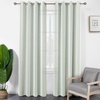image:imageDriftAway Farmhouse Curtains for Living Room Vertical Striped Linen Curtains Semi Sheer Light Filtering Grommet Window Treatments 84 Inches Long 2 Panels Pinstripe Navy on BeigeG Jade Green