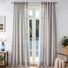 image:imageDriftAway Farmhouse Curtains for Living Room Vertical Striped Linen Curtains Semi Sheer Light Filtering Grommet Window Treatments 84 Inches Long 2 Panels Pinstripe Navy on BeigeB Jean Navy