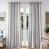 image:imageDriftAway Farmhouse Curtains for Living Room Vertical Striped Linen Curtains Semi Sheer Light Filtering Grommet Window Treatments 84 Inches Long 2 Panels Pinstripe Navy on BeigeG Jean Navy