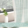 image:imageDriftAway Farmhouse Curtains for Living Room Vertical Striped Linen Curtains Semi Sheer Light Filtering Grommet Window Treatments 84 Inches Long 2 Panels Pinstripe Navy on BeigeG Jade Green