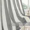 image:imageDriftAway Farmhouse Curtains for Living Room Vertical Striped Linen Curtains Semi Sheer Light Filtering Grommet Window Treatments 84 Inches Long 2 Panels Pinstripe Navy on BeigeB Grey