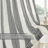 image:imageDriftAway Farmhouse Curtains for Living Room Vertical Striped Linen Curtains Semi Sheer Light Filtering Grommet Window Treatments 84 Inches Long 2 Panels Pinstripe Navy on BeigeB Grey