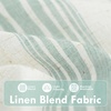 image:imageDriftAway Farmhouse Curtains for Living Room Vertical Striped Linen Curtains Semi Sheer Light Filtering Grommet Window Treatments 84 Inches Long 2 Panels Pinstripe Navy on BeigeG Jade Green