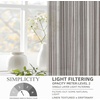 image:imageDriftAway Farmhouse Curtains for Living Room Vertical Striped Linen Curtains Semi Sheer Light Filtering Grommet Window Treatments 84 Inches Long 2 Panels Pinstripe Navy on BeigeG Grey