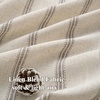 image:imageDriftAway Farmhouse Curtains for Living Room Vertical Striped Linen Curtains Semi Sheer Light Filtering Grommet Window Treatments 84 Inches Long 2 Panels Pinstripe Navy on BeigeB Grey on Beige