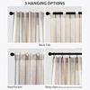 image:imageDriftAway Farmhouse Curtains for Living Room Vertical Striped Linen Curtains Semi Sheer Light Filtering Grommet Window Treatments 84 Inches Long 2 Panels Pinstripe Navy on BeigeB Navy on Beige