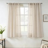 image:imageDriftAway Farmhouse Curtains for Living Room Vertical Striped Linen Curtains Semi Sheer Light Filtering Grommet Window Treatments 84 Inches Long 2 Panels Pinstripe Navy on BeigeB Grey on Beige