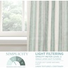image:imageDriftAway Farmhouse Curtains for Living Room Vertical Striped Linen Curtains Semi Sheer Light Filtering Grommet Window Treatments 84 Inches Long 2 Panels Pinstripe Navy on BeigeG Jade Green