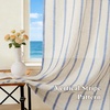 image:imageDriftAway Farmhouse Curtains for Living Room Vertical Striped Linen Curtains Semi Sheer Light Filtering Grommet Window Treatments 84 Inches Long 2 Panels Pinstripe Navy on BeigeB Navy on Beige
