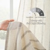 image:imageDriftAway Farmhouse Curtains for Living Room Vertical Striped Linen Curtains Semi Sheer Light Filtering Grommet Window Treatments 84 Inches Long 2 Panels Pinstripe Navy on BeigeG Grey on Beige