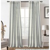 image:imageDriftAway Farmhouse Curtains for Living Room Vertical Striped Linen Curtains Semi Sheer Light Filtering Grommet Window Treatments 84 Inches Long 2 Panels Pinstripe Navy on BeigeB Grey