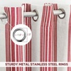 image:imageDriftAway Farmhouse Curtains for Living Room Vertical Striped Linen Curtains Semi Sheer Light Filtering Grommet Window Treatments 84 Inches Long 2 Panels Pinstripe Navy on BeigeG Red