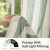 image:imageDriftAway Farmhouse Curtains for Living Room Vertical Striped Linen Curtains Semi Sheer Light Filtering Grommet Window Treatments 84 Inches Long 2 Panels Pinstripe Navy on BeigeG Loden Green