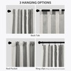 image:imageDriftAway Farmhouse Curtains for Living Room Vertical Striped Linen Curtains Semi Sheer Light Filtering Grommet Window Treatments 84 Inches Long 2 Panels Pinstripe Navy on BeigeB Black