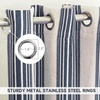image:imageDriftAway Farmhouse Curtains for Living Room Vertical Striped Linen Curtains Semi Sheer Light Filtering Grommet Window Treatments 84 Inches Long 2 Panels Pinstripe Navy on BeigeG Dark Blue