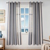 image:imageDriftAway Farmhouse Curtains for Living Room Vertical Striped Linen Curtains Semi Sheer Light Filtering Grommet Window Treatments 84 Inches Long 2 Panels Pinstripe Navy on BeigeG Dark Blue