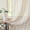 image:imageDriftAway Farmhouse Curtains for Living Room Vertical Striped Linen Curtains Semi Sheer Light Filtering Grommet Window Treatments 84 Inches Long 2 Panels Pinstripe Navy on BeigeG Grey on Beige