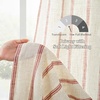 image:imageDriftAway Farmhouse Curtains for Living Room Vertical Striped Linen Curtains Semi Sheer Light Filtering Grommet Window Treatments 84 Inches Long 2 Panels Pinstripe Navy on BeigeG Red on Beige