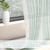 image:imageDriftAway Farmhouse Curtains for Living Room Vertical Striped Linen Curtains Semi Sheer Light Filtering Grommet Window Treatments 84 Inches Long 2 Panels Pinstripe Navy on BeigeG Jade Green