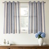 image:imageDriftAway Farmhouse Curtains for Living Room Vertical Striped Linen Curtains Semi Sheer Light Filtering Grommet Window Treatments 84 Inches Long 2 Panels Pinstripe Navy on BeigeG Jean Navy