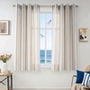 image:imageDriftAway Farmhouse Curtains for Living Room Vertical Striped Linen Curtains Semi Sheer Light Filtering Grommet Window Treatments 84 Inches Long 2 Panels Pinstripe Navy on BeigeG Navy on Beige