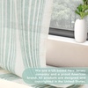 image:imageDriftAway Farmhouse Curtains for Living Room Vertical Striped Linen Curtains Semi Sheer Light Filtering Grommet Window Treatments 84 Inches Long 2 Panels Pinstripe Navy on BeigeG Jade Green