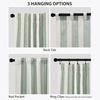 image:imageDriftAway Farmhouse Curtains for Living Room Vertical Striped Linen Curtains Semi Sheer Light Filtering Grommet Window Treatments 84 Inches Long 2 Panels Pinstripe Navy on BeigeB Loden Green