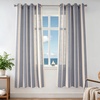 image:imageDriftAway Farmhouse Curtains for Living Room Vertical Striped Linen Curtains Semi Sheer Light Filtering Grommet Window Treatments 84 Inches Long 2 Panels Pinstripe Navy on BeigeG Jean Navy