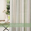image:imageDriftAway Farmhouse Curtains for Living Room Vertical Striped Linen Curtains Semi Sheer Light Filtering Grommet Window Treatments 84 Inches Long 2 Panels Pinstripe Navy on BeigeG Loden Green on Beige