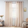 image:imageDriftAway Farmhouse Curtains for Living Room Vertical Striped Linen Curtains Semi Sheer Light Filtering Grommet Window Treatments 84 Inches Long 2 Panels Pinstripe Navy on BeigeG Red on Beige