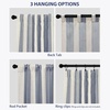image:imageDriftAway Farmhouse Curtains for Living Room Vertical Striped Linen Curtains Semi Sheer Light Filtering Grommet Window Treatments 84 Inches Long 2 Panels Pinstripe Navy on BeigeB Jean Navy