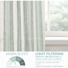 image:imageDriftAway Farmhouse Curtains for Living Room Vertical Striped Linen Curtains Semi Sheer Light Filtering Grommet Window Treatments 84 Inches Long 2 Panels Pinstripe Navy on BeigeG Jade Green