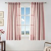 image:imageDriftAway Farmhouse Curtains for Living Room Vertical Striped Linen Curtains Semi Sheer Light Filtering Grommet Window Treatments 84 Inches Long 2 Panels Pinstripe Navy on BeigeB Red