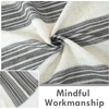 image:imageDriftAway Farmhouse Curtains for Living Room Vertical Striped Linen Curtains Semi Sheer Light Filtering Grommet Window Treatments 84 Inches Long 2 Panels Pinstripe Navy on BeigeB Grey