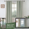 image:imageDriftAway Farmhouse Curtains for Living Room Vertical Striped Linen Curtains Semi Sheer Light Filtering Grommet Window Treatments 84 Inches Long 2 Panels Pinstripe Navy on BeigeG Loden Green