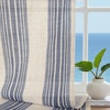 image:imageDriftAway Farmhouse Curtains for Living Room Vertical Striped Linen Curtains Semi Sheer Light Filtering Grommet Window Treatments 84 Inches Long 2 Panels Pinstripe Navy on BeigeG Jean Navy