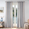 image:imageDriftAway Farmhouse Curtains for Living Room Vertical Striped Linen Curtains Semi Sheer Light Filtering Grommet Window Treatments 84 Inches Long 2 Panels Pinstripe Navy on BeigeG Jean Navy