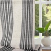 image:imageDriftAway Farmhouse Curtains for Living Room Vertical Striped Linen Curtains Semi Sheer Light Filtering Grommet Window Treatments 84 Inches Long 2 Panels Pinstripe Navy on BeigeG Black