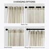 image:imageDriftAway Farmhouse Curtains for Living Room Vertical Striped Linen Curtains Semi Sheer Light Filtering Grommet Window Treatments 84 Inches Long 2 Panels Pinstripe Navy on BeigeB Loden Green on Beige
