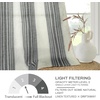 image:imageDriftAway Farmhouse Curtains for Living Room Vertical Striped Linen Curtains Semi Sheer Light Filtering Grommet Window Treatments 84 Inches Long 2 Panels Pinstripe Navy on BeigeB Grey