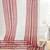 image:imageDriftAway Farmhouse Curtains for Living Room Vertical Striped Linen Curtains Semi Sheer Light Filtering Grommet Window Treatments 84 Inches Long 2 Panels Pinstripe Navy on BeigeG Red