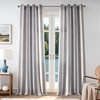 image:imageDriftAway Farmhouse Curtains for Living Room Vertical Striped Linen Curtains Semi Sheer Light Filtering Grommet Window Treatments 84 Inches Long 2 Panels Pinstripe Navy on BeigeG Dark Blue