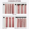 image:imageDriftAway Farmhouse Curtains for Living Room Vertical Striped Linen Curtains Semi Sheer Light Filtering Grommet Window Treatments 84 Inches Long 2 Panels Pinstripe Navy on BeigeB Red
