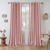 image:imageDriftAway Farmhouse Curtains for Living Room Vertical Striped Linen Curtains Semi Sheer Light Filtering Grommet Window Treatments 84 Inches Long 2 Panels Pinstripe Navy on BeigeG Red