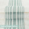 image:imageDriftAway Farmhouse Curtains for Living Room Vertical Striped Linen Curtains Semi Sheer Light Filtering Grommet Window Treatments 84 Inches Long 2 Panels Pinstripe Navy on BeigeG Jade Green