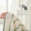 image:imageDriftAway Farmhouse Curtains for Living Room Vertical Striped Linen Curtains Semi Sheer Light Filtering Grommet Window Treatments 84 Inches Long 2 Panels Pinstripe Navy on BeigeG Loden Green on Beige